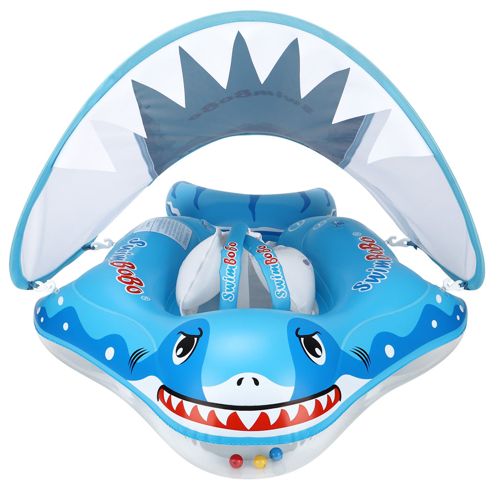 Swimbobo Hai-Baby-Schwimmring mit Canopy & Schwanzflosse