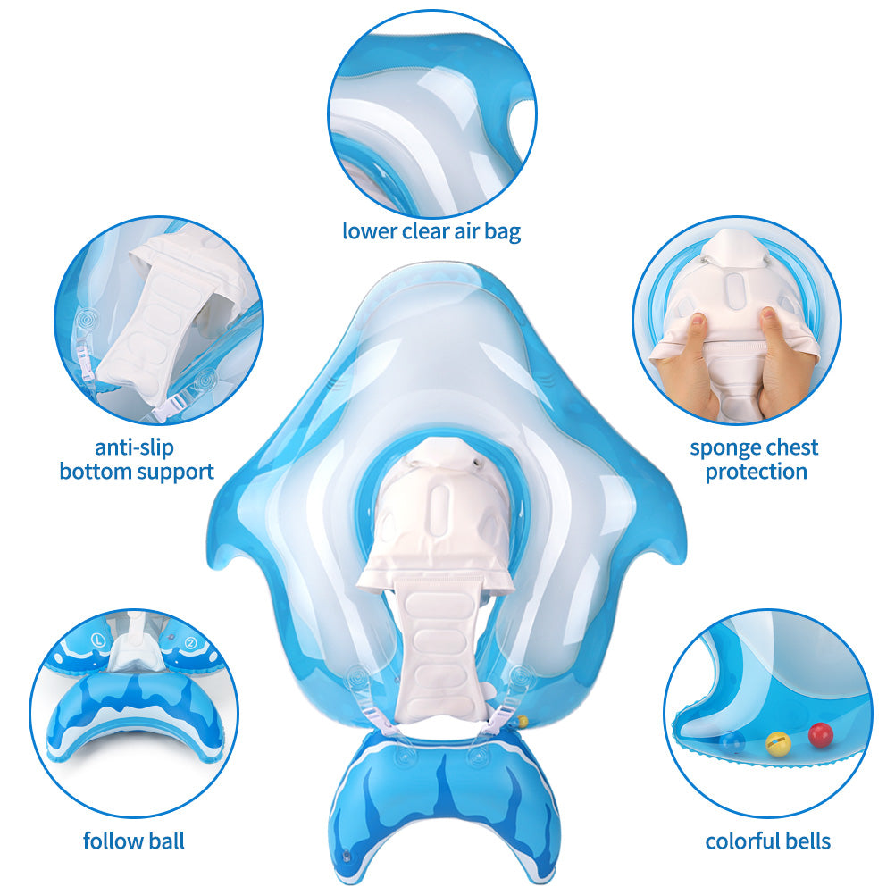 Swimbobo Hai-Baby-Schwimmring mit Canopy & Schwanzflosse