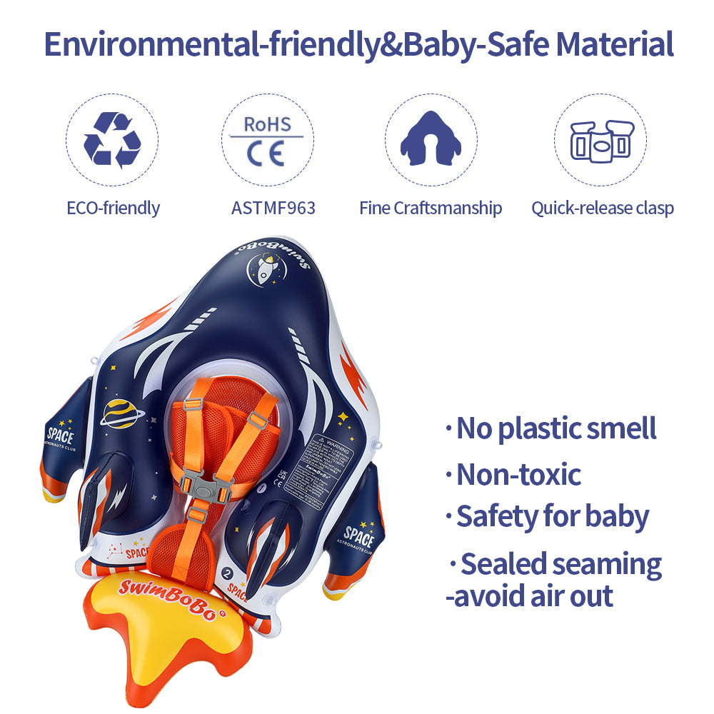 Swimbobo Schwimmhilfe für Babys mit Schutzhaube und Schwanz