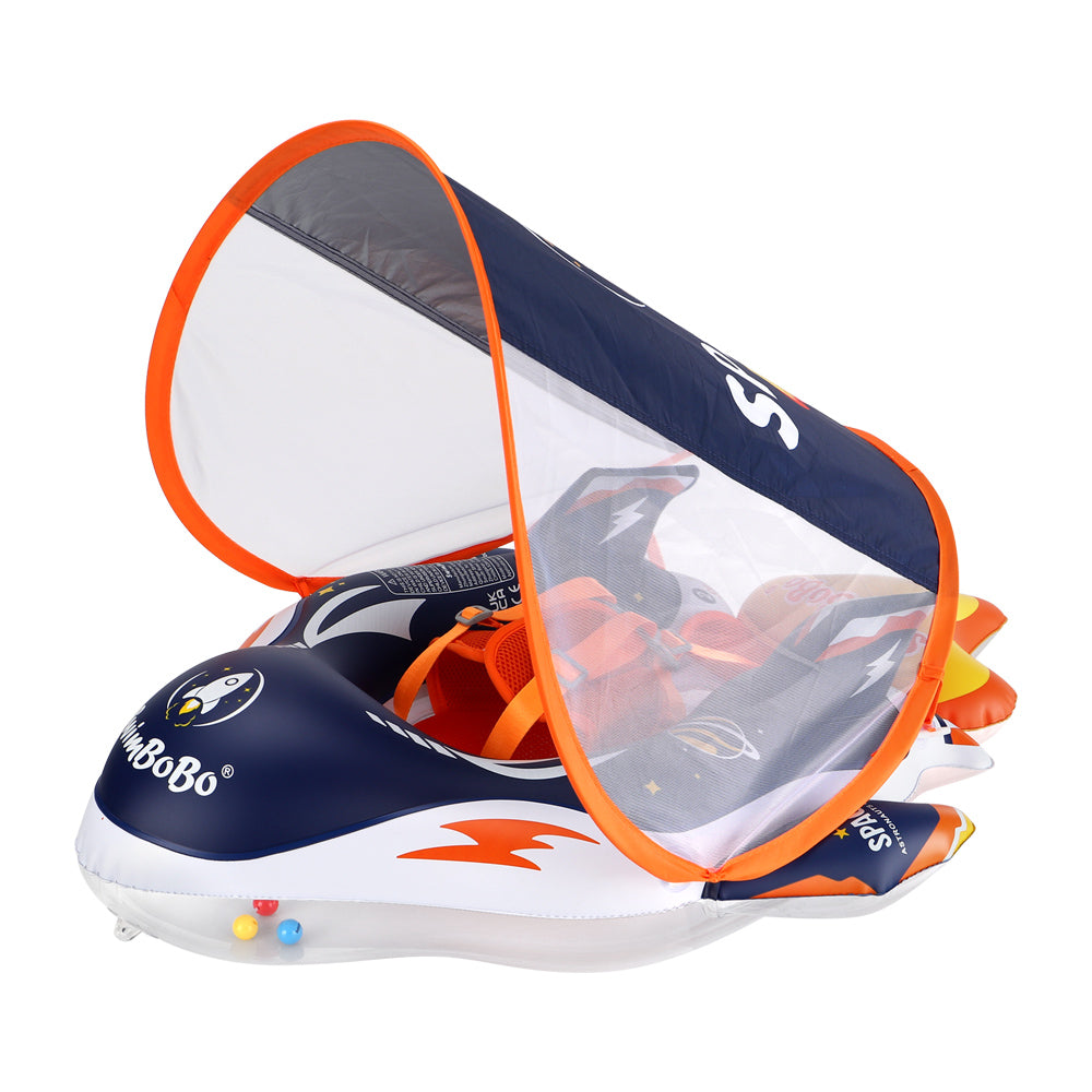 Swimbobo Schwimmhilfe für Babys mit Schutzhaube und Schwanz