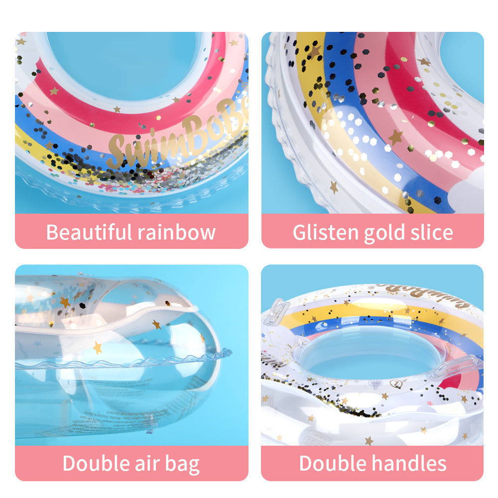 Kinder-Wasserspielzeug Schwimmring Regenbogen