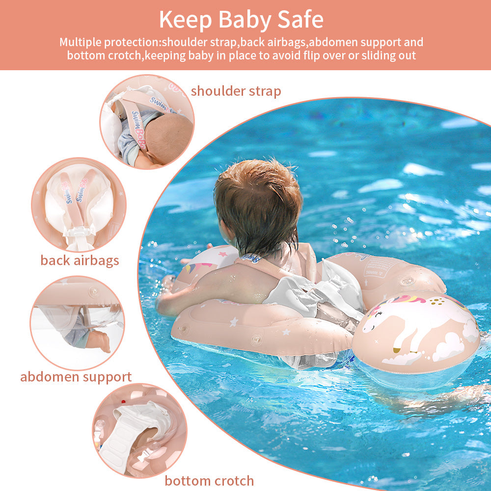 Swimbobo Schwimmhilfe für Babys mit Sonnenschutz & Schwanz (3 Monate - 6 Jahre)