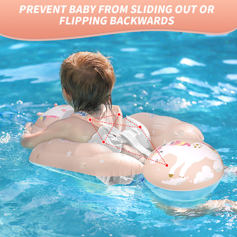 Swimbobo Schwimmhilfe für Babys mit Sonnenschutz & Schwanz (3 Monate - 6 Jahre)