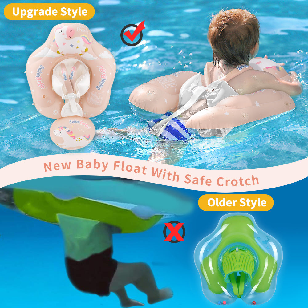 Swimbobo Schwimmhilfe für Babys mit Sonnenschutz & Schwanz (3 Monate - 6 Jahre)