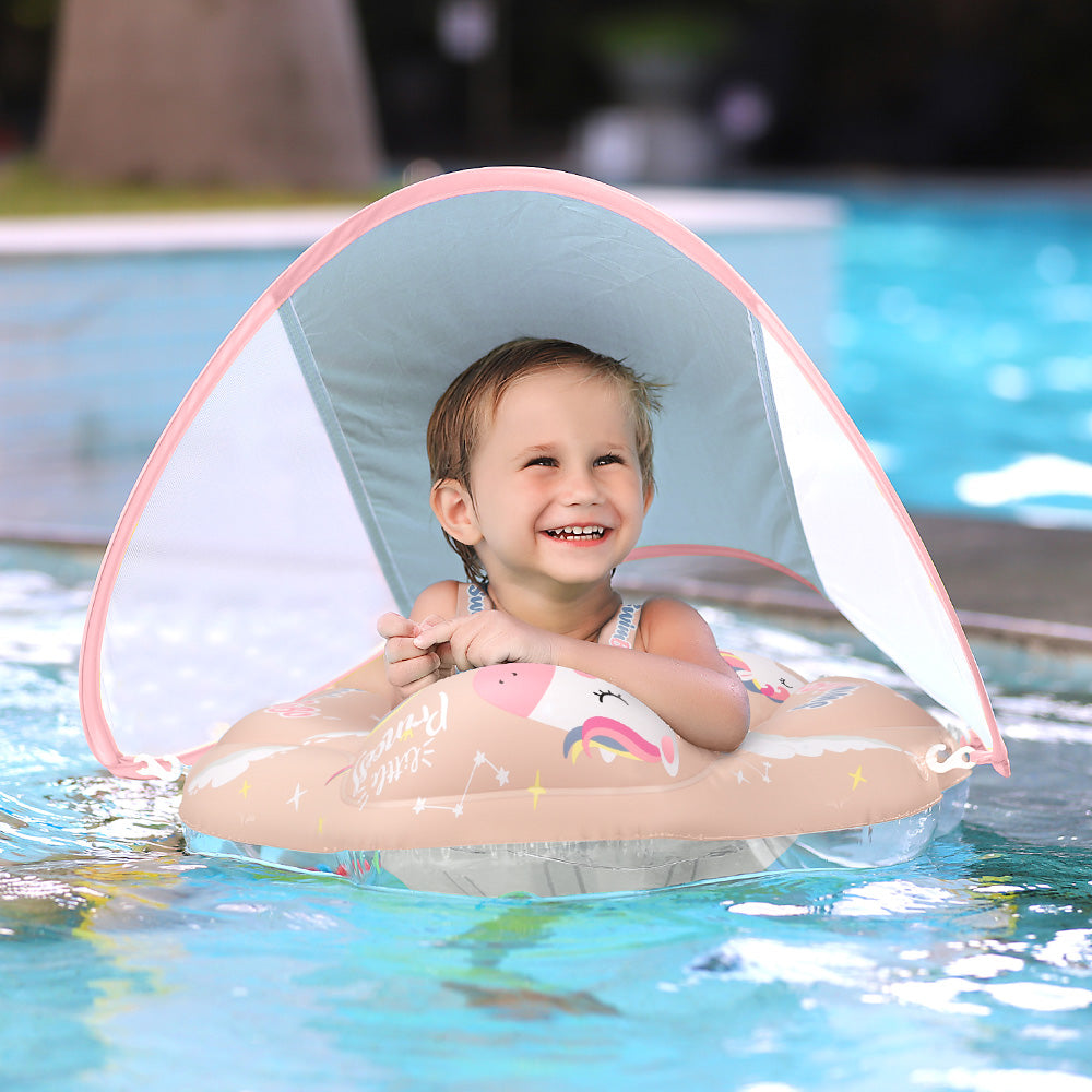Swimbobo Schwimmhilfe für Babys mit Sonnenschutz & Schwanz (3 Monate - 6 Jahre)