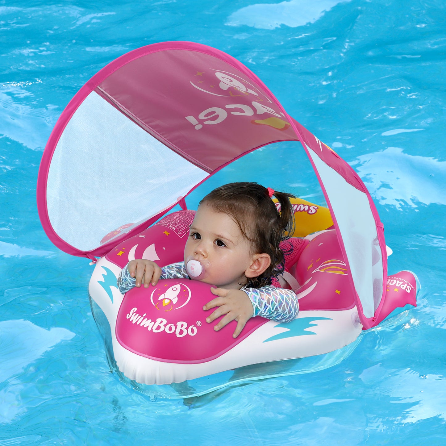 Swimbobo Schwimmhilfe für Babys mit Schutzhaube und Schwanz (6-36 Monate)