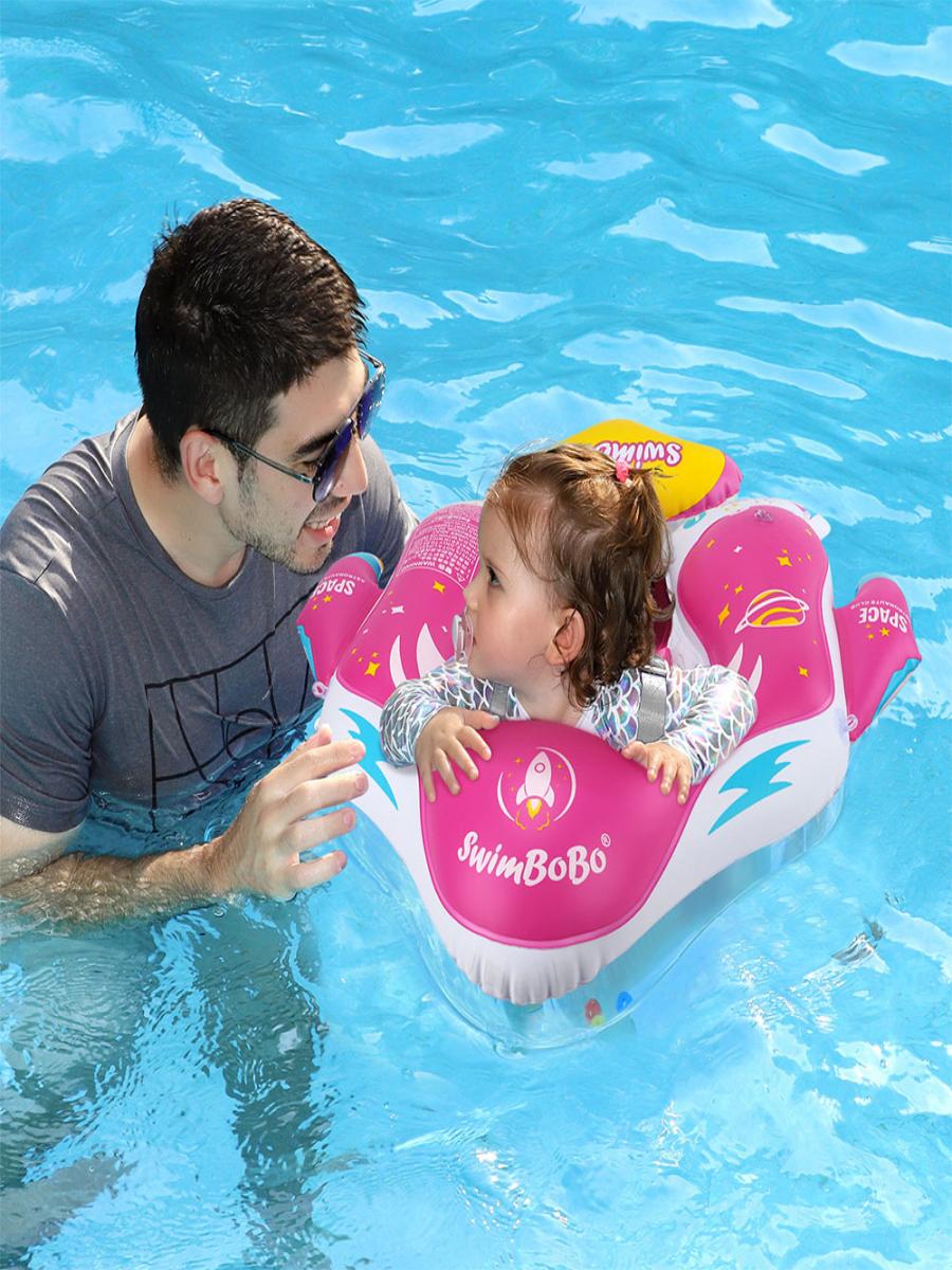 Swimbobo Schwimmhilfe für Babys mit Schutzhaube und Schwanz (6-36 Monate)