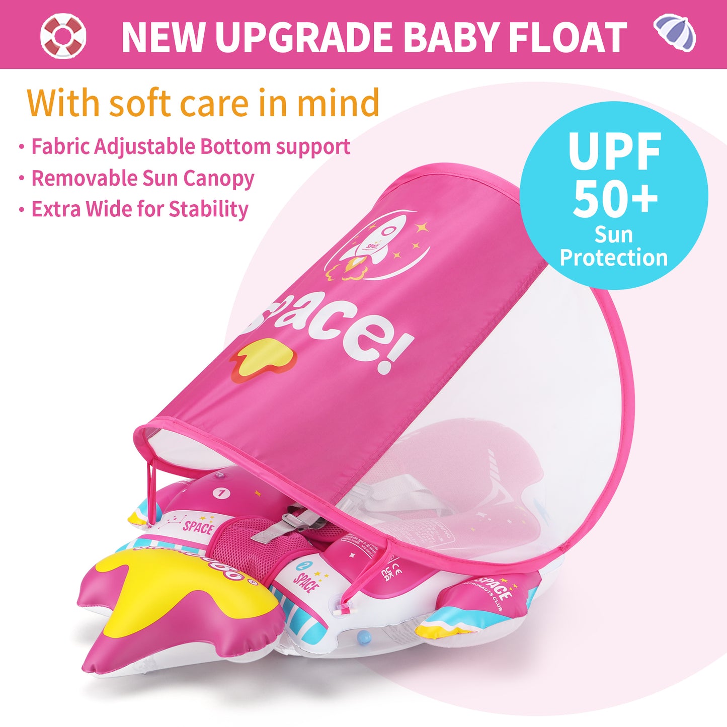 Swimbobo Schwimmhilfe für Babys mit Schutzhaube und Schwanz (6-36 Monate)