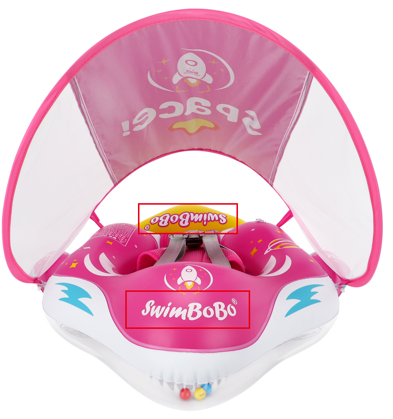 Swimbobo Schwimmhilfe für Babys mit Schutzhaube und Schwanz (6-36 Monate)