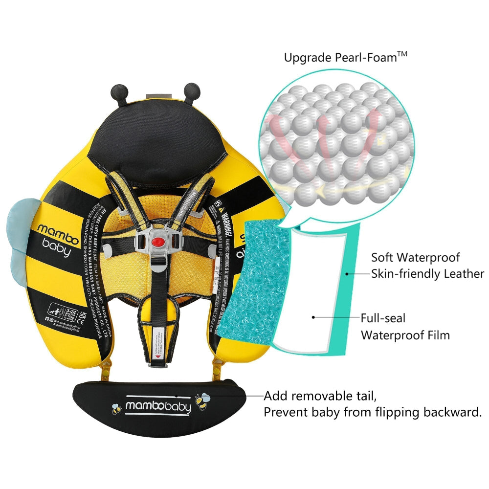 Mambobaby Bienen & Schmetterlings Float mit Sonnenschutz und Schwanz