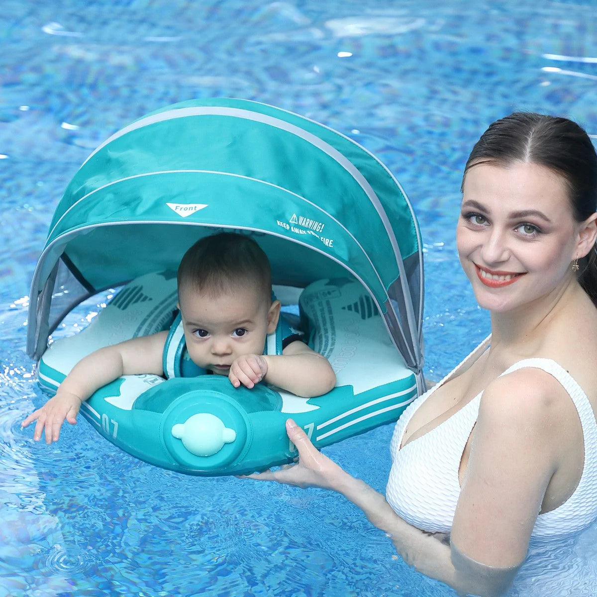 Mambobaby Flugzeug-Babyfloat mit Schutzhaube und Schwanzflosse