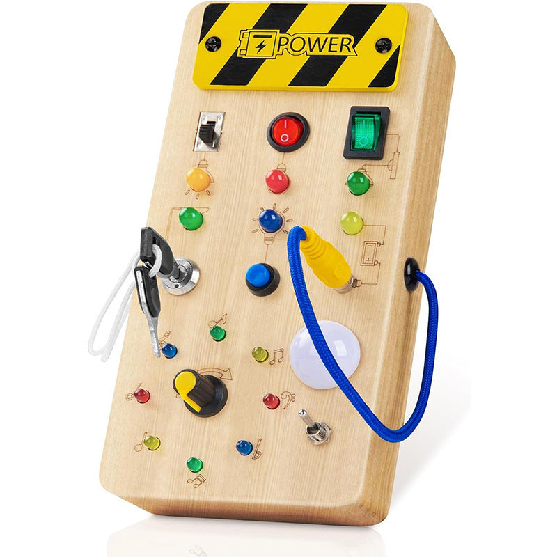 🎁 Montessori Aktivitätsbrett mit Lichtern und Schaltern (100% off)