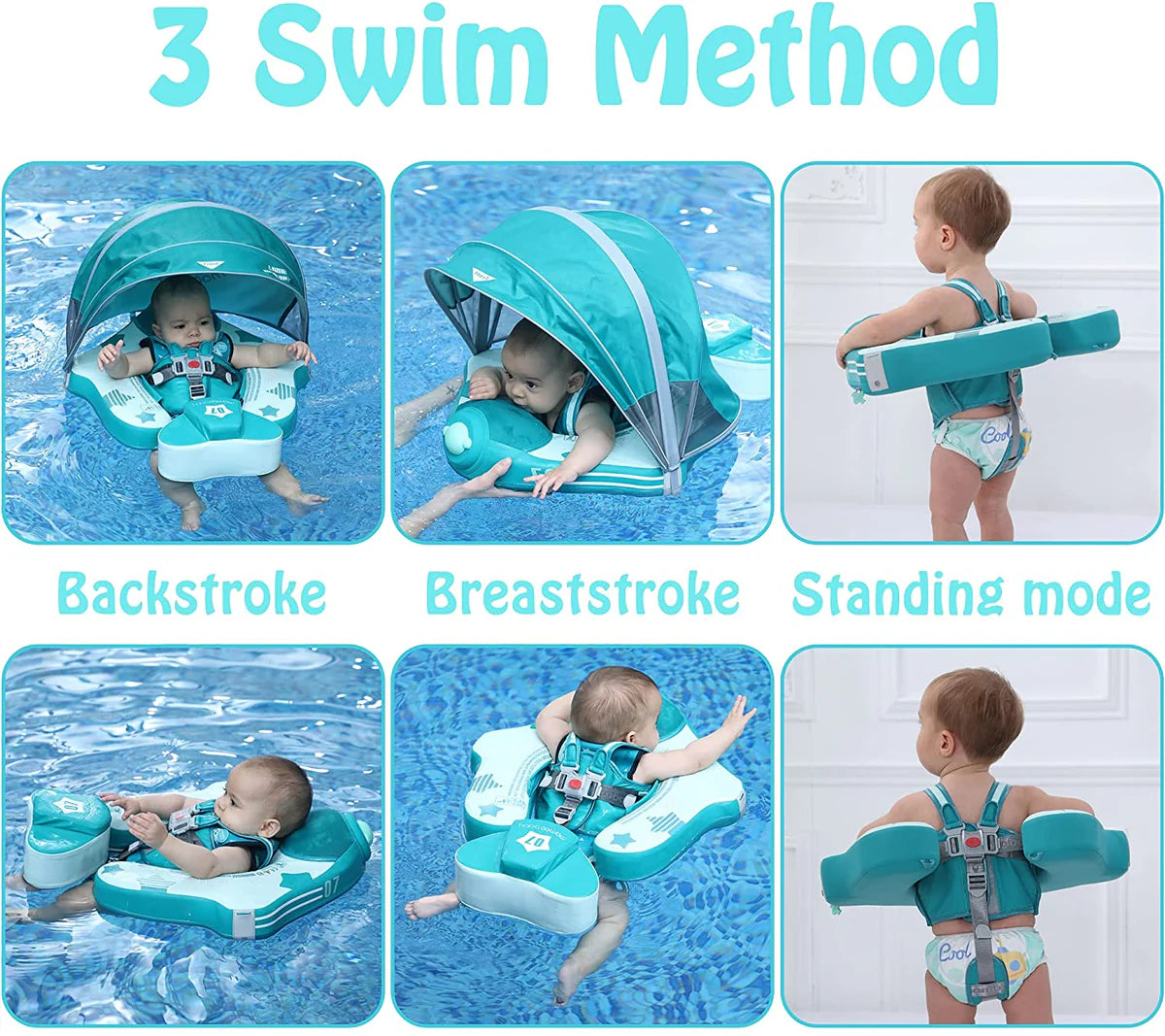 Mambobaby Flugzeug-Babyfloat mit Schutzhaube und Schwanzflosse