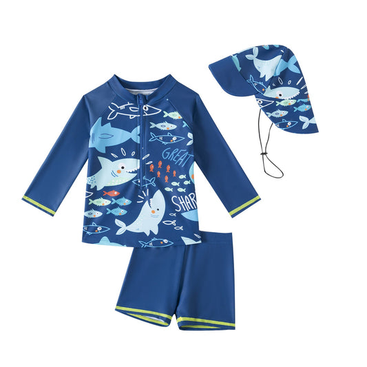 🎁 3-teiliges Bade-Set für Babys und Kleinkinder mit abnehmbarem Hut (3 Mt - 4 J) (100% off)