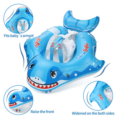 Swimbobo Hai-Baby-Schwimmring mit Canopy & Schwanzflosse