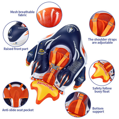Swimbobo Schwimmhilfe für Babys mit Schutzhaube und Schwanz