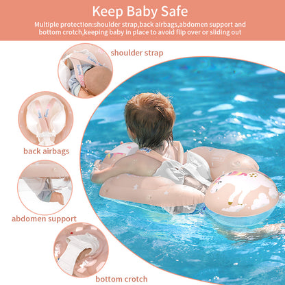 Swimbobo Schwimmhilfe für Babys mit Sonnenschutz & Schwanz (3 Monate - 6 Jahre)