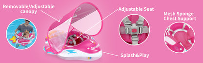 Swimbobo Schwimmhilfe für Babys mit Schutzhaube und Schwanz (6-36 Monate)