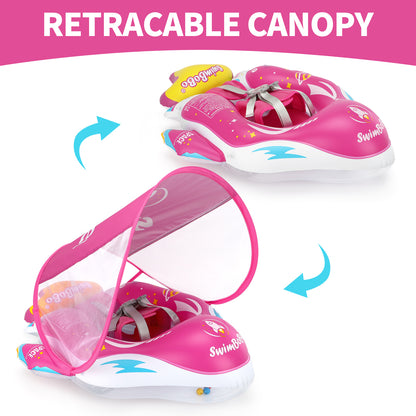 Swimbobo Schwimmhilfe für Babys mit Schutzhaube und Schwanz (6-36 Monate)