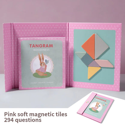 Montessori Spielzeug | Magnetisches Tangram-Puzzle | Pädagogisches Montessori Spielzeug | Ab 3 Jahren